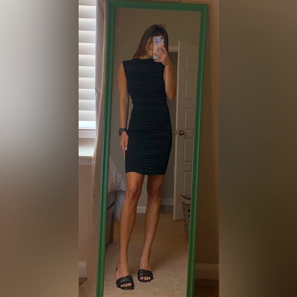 ALLSAINTS black body con zip up dress